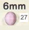 6 mm Acrylic Faceted Bead - Colour 27 (Light Pink Opaque)