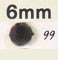 6 mm Acrylic Faceted Bead - Colour 99 (Black Opaque)