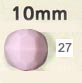 10 mm Acrylic Faceted Bead - Colour 27 (Light Pink Opaque)