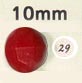 10 mm Acrylic Faceted Bead - Colour 29 (Red Opaque)