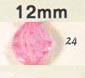 12 mm Acrylic Faceted Bead - Colour 24 (Light Pink)