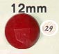 12 mm Acrylic Faceted Bead - Colour 29 (Red Opaque)