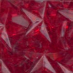 12 x 12 mm Faceted Star Bead - Transparent Red