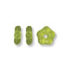 Czech Pressed Glass - Flower - 4 mm 5-petal Flower - Peridot (eaches)