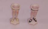 Porcelain Half Doll Legs - Standing on Hexagonal Pedestal