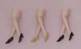 Porcelain Half Doll Legs - Standing with Crossed Knees