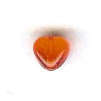 Czech Pressed Glass - Heart Bead - 8 mm - Ruby (eaches)
