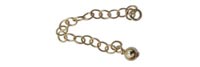 Extension Chain with Bead - 50 mm - Gold-filled (eaches)