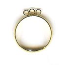 Adjustable Ring Forms (for Beading) - Adjustable Ring Finding with 3 loops - Gold