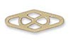 Connector - Plaque - 4 x 11 mm - Gold-filled