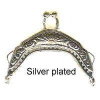 Purse Frame - 50 mm - Round - (suits MM30 - Anlaby Mikhaila purse) - Silver Plated