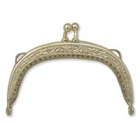 Purse Frame - 2.4 inch (60 mm) frame (suits Baglady Bead knitting books = BL58) - Gold Plated