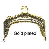 Purse Frame - 60 mm - Square - Gold Plated