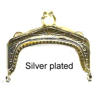Purse Frame - 60 mm - Square - Silver Plated
