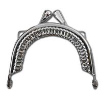 Purse Frame - 2 inch (50 mm) frame (suits Baglady Bead knitting books = BL65) - Silver Plated