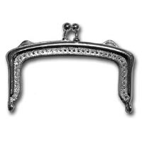 Purse Frame - 2.4 inch (60 mm) frame (suits Baglady Bead knitting books = BL66) - Silver Plated