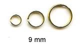 Split Ring - 9 mm - Gold-coloured - per pair