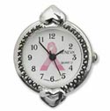 Watch Face - Silver Tone / Pink Ribbon - Type 1