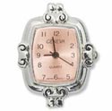 Watch Face - Silver Tone with Pink Face - Type 30