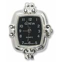 Watch Face - Silver Tone with Black Face - Type 30