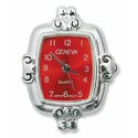 Watch Face - Silver Tone with Red Face - Type 30