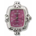 Watch Face - Silver Tone with Purple Face - Type 30