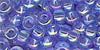 Size 9 Japanese Seed Bead - Iridescent Blue - AB (Aurora Borealis)