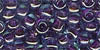 Size 9 Japanese Seed Bead - Purple-lined Blue - Colourlined
