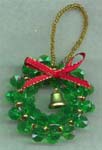 Beaded Ornaments / Tree Decorations - Starflake Christmas Wreath (Green)