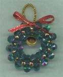 Beaded Ornaments / Tree Decorations - Starflake Christmas Wreath (Teal)