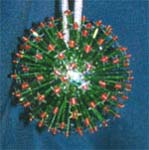Beaded Ornaments / Tree Decorations - LARGE Starburst Ball - Christmas