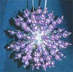 Beaded Ornaments / Tree Decorations - LARGE Pearl Satellite Ball - Purple AB