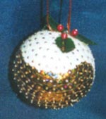 Beaded Ornaments / Tree Decorations - Sequin Christmas Pudding