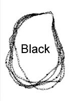 5-strand Crocheted Crystal Necklace Kit - Black