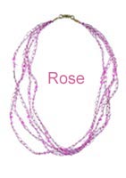 5-strand Crocheted Crystal Necklace Kit - Rose