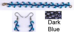 Vine Bracelet and Earring Kit - Dark Blue