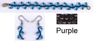 Vine Bracelet and Earring Kit - Purple