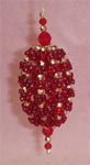 Beaded Ornaments / Tree Decorations - Christmas Lantern - Red (makes 2 ornaments)