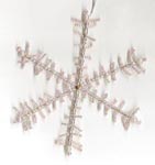 Beaded Ornaments / Tree Decorations - Wire Seed Bead Star - Crystal AB (makes 2 ornaments)
