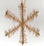 Beaded Ornaments / Tree Decorations - Wire Seed Bead Star - Gold (makes 2 ornaments)