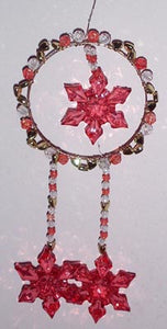 Christmas Hanger in Gold and Red