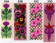 Bookmark Kit - makes 1 bookmark (Thistle - 33A as per the illustration - pattern includes all 4 desi