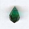 Czech Lead Crystal - Machine-cut Drop - 10 x 6 mm - Emerald (eaches)