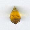 Czech Lead Crystal - Machine-cut Drop - 10 x 6 mm - Transparent Gold (eaches)