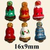 Peruvian Ceramic Bead - Bells - MIXED ONLY, INDIVIDUAL COLOURS NOT AVAILABLE.