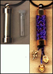 Project Parts (for Delica Work) - Perfume Vial Holder (complete with vial)