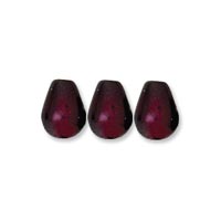 Czech Glass Pearl - 10 x 6 mm (Centre-Drilled) Drop - Eggplant (eaches)
