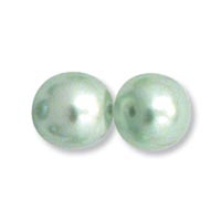 Czech Glass Pearl - 6 mm Round - Mint (eaches)