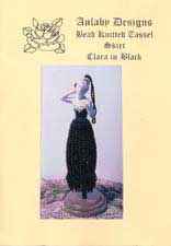 Bead Knitted Skirt - Clara Black Tassel