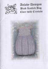 Bead Knitted Purse - Clare with Crystals